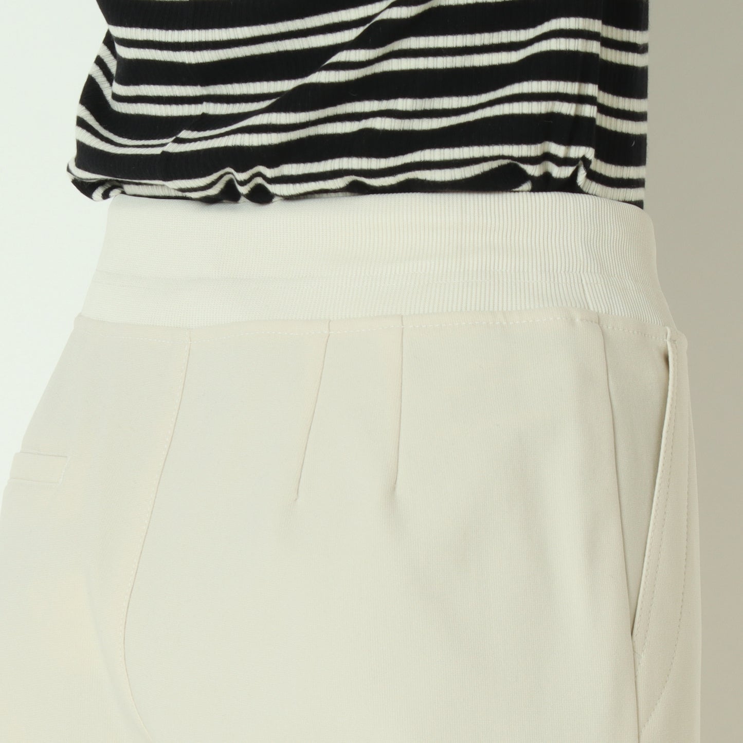 裏起毛ウエストリブワイドパンツ  541601