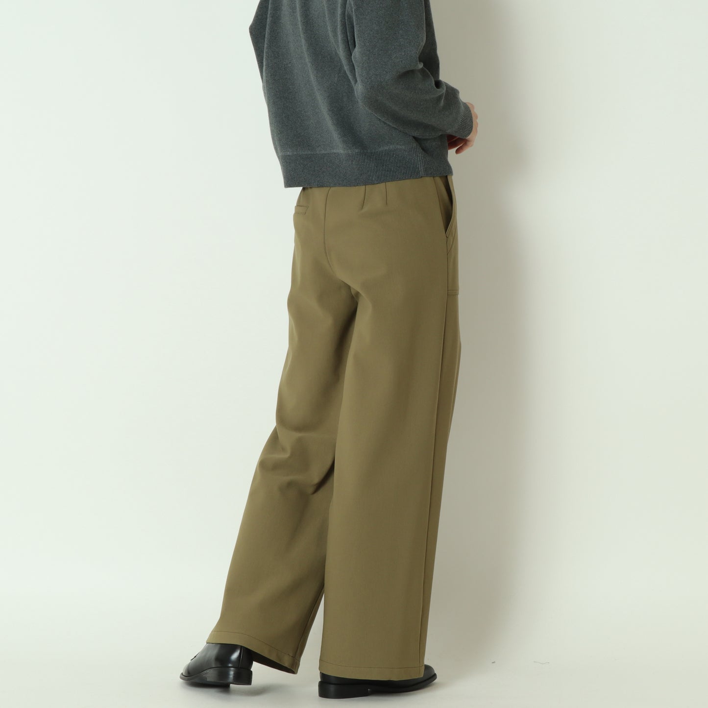 裏起毛ウエストリブワイドパンツ  541601