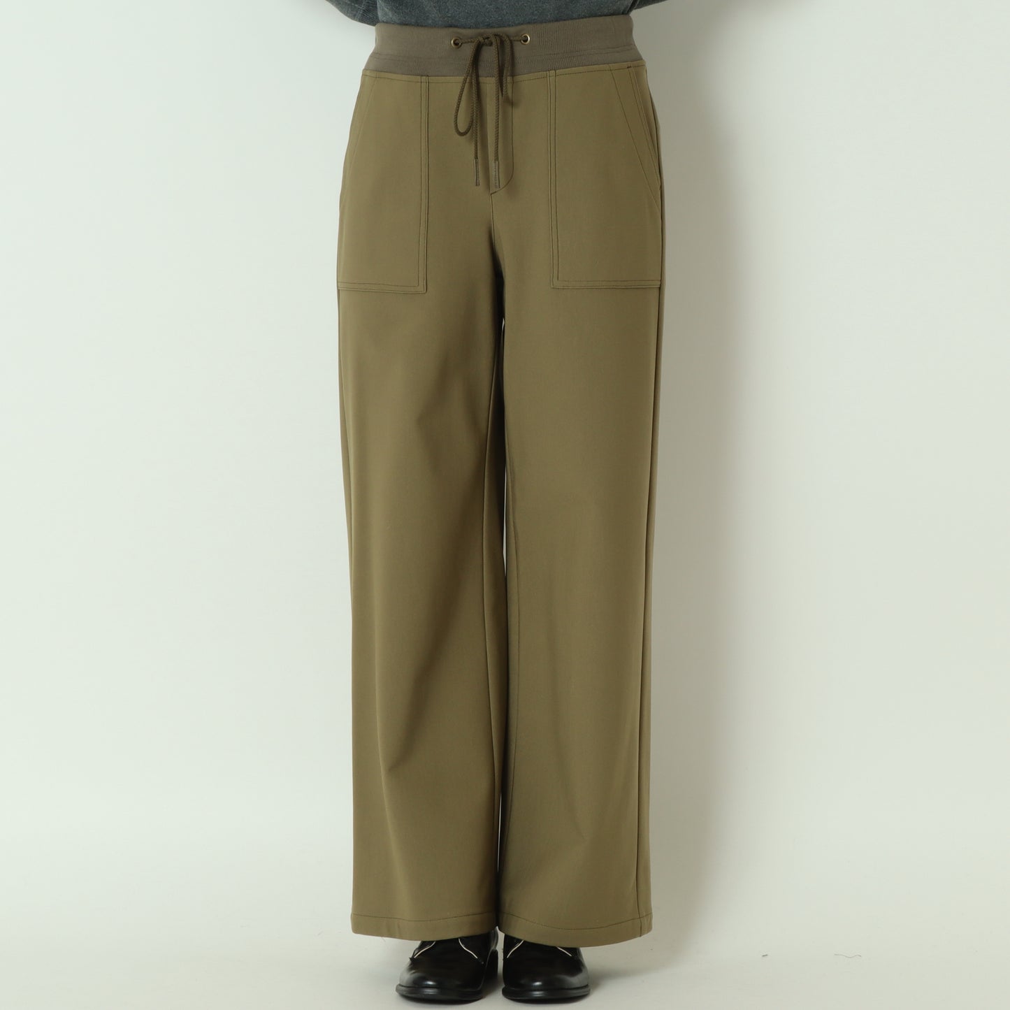 裏起毛ウエストリブワイドパンツ  541601