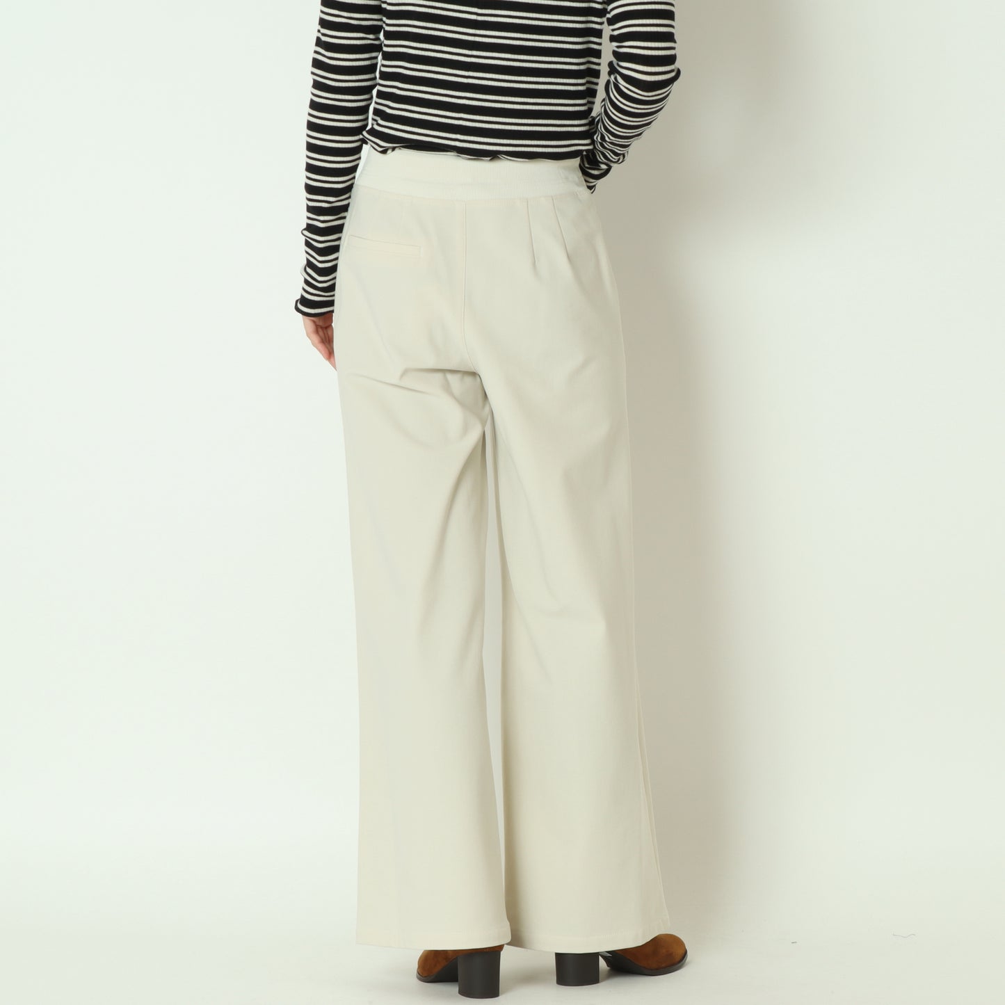 裏起毛ウエストリブワイドパンツ  541601