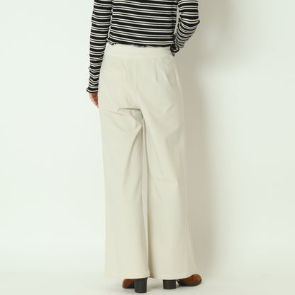 裏起毛ウエストリブワイドパンツ  541601