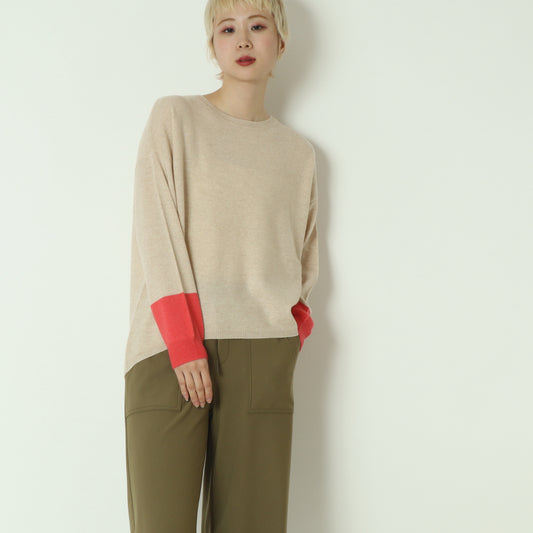 バイカラー配色ニット 531966