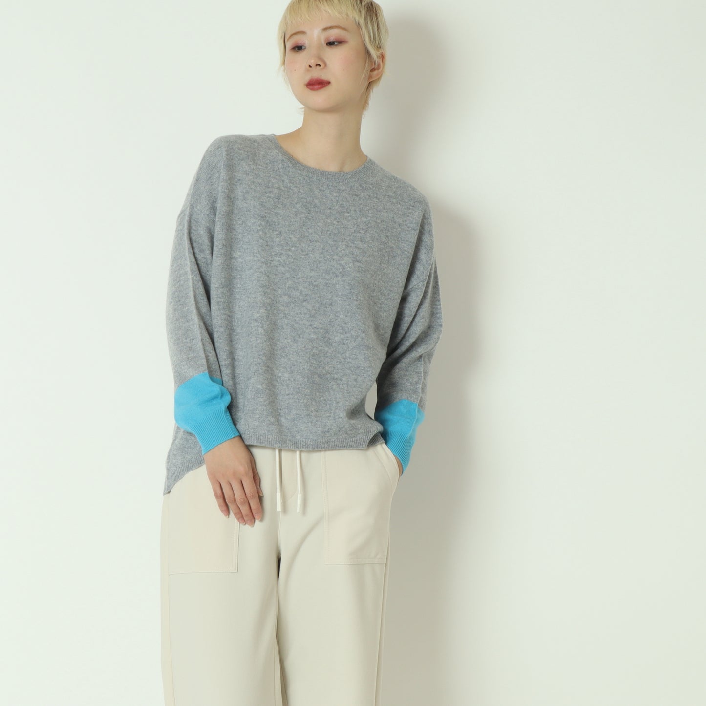 バイカラー配色ニット 531966