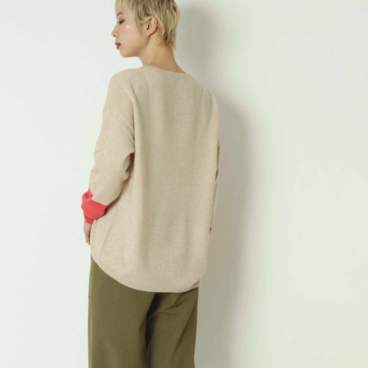 バイカラー配色ニット 531966