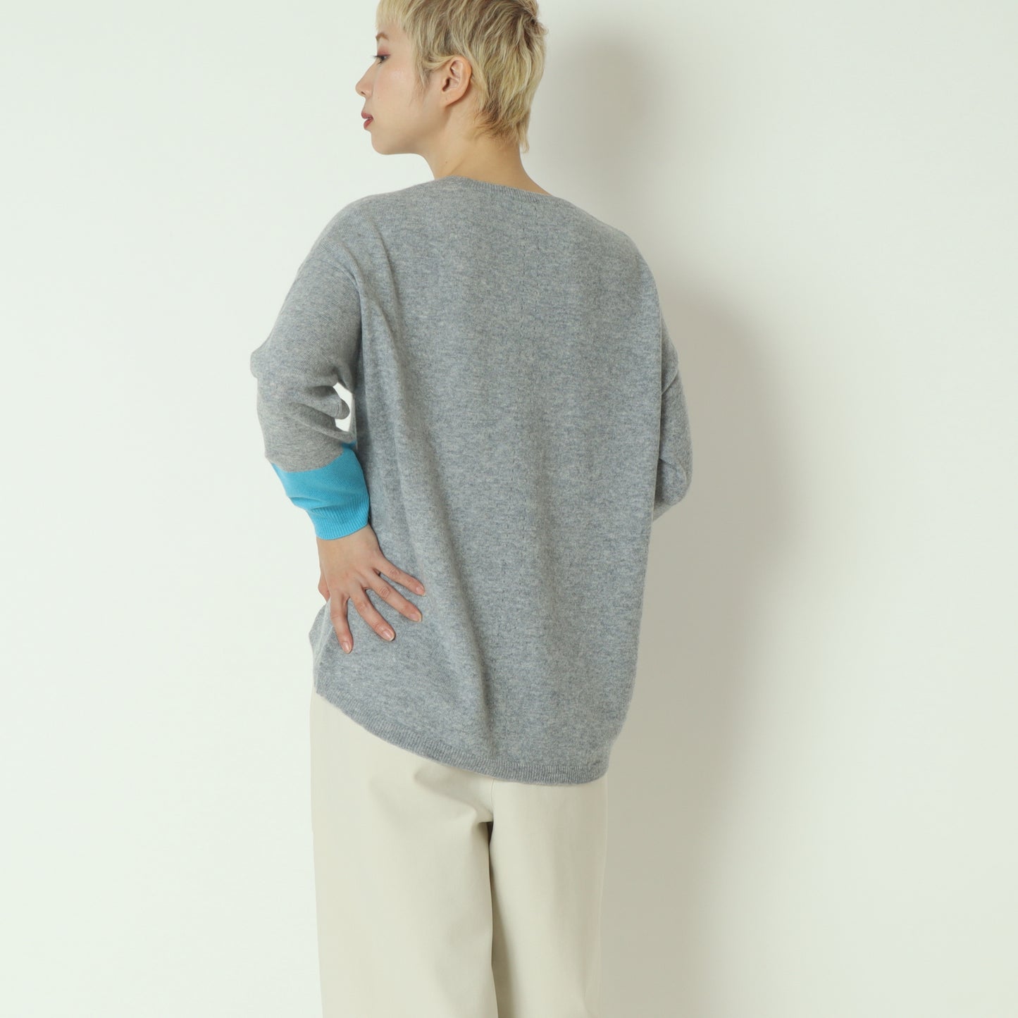 バイカラー配色ニット 531966