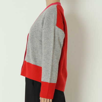 配色リブカーディガン 531974