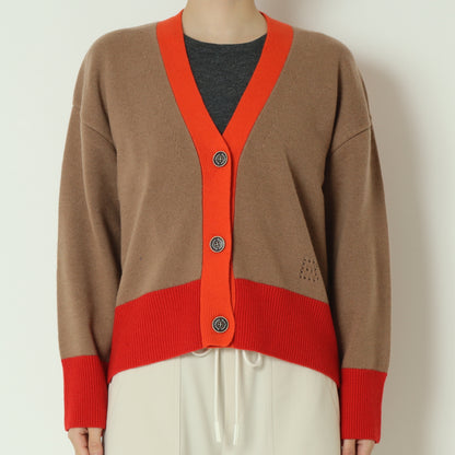 配色リブカーディガン 531974