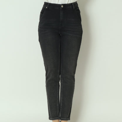 裏起毛ボーイフレンドカットデニム グレー  WKH001