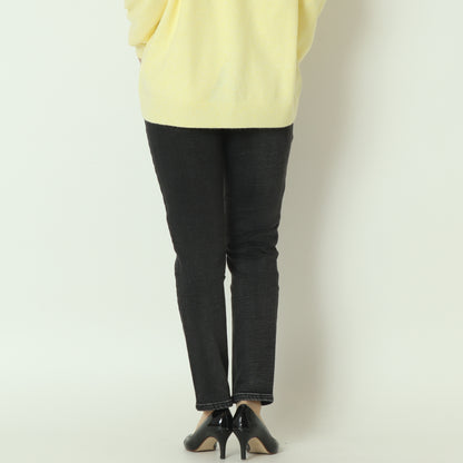 裏起毛ボーイフレンドカットデニム グレー  WKH001