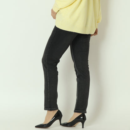 裏起毛ボーイフレンドカットデニム グレー  WKH001