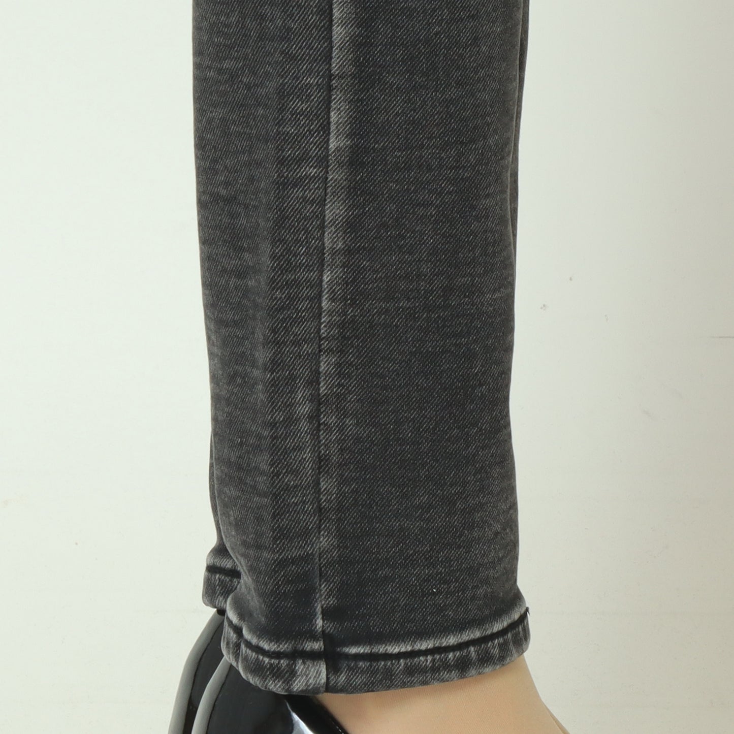 裏起毛ボーイフレンドカットデニム グレー  WKH001