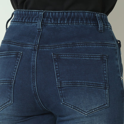 裏起毛ボーイフレンドカットデニム ベーシックブルー WKH002