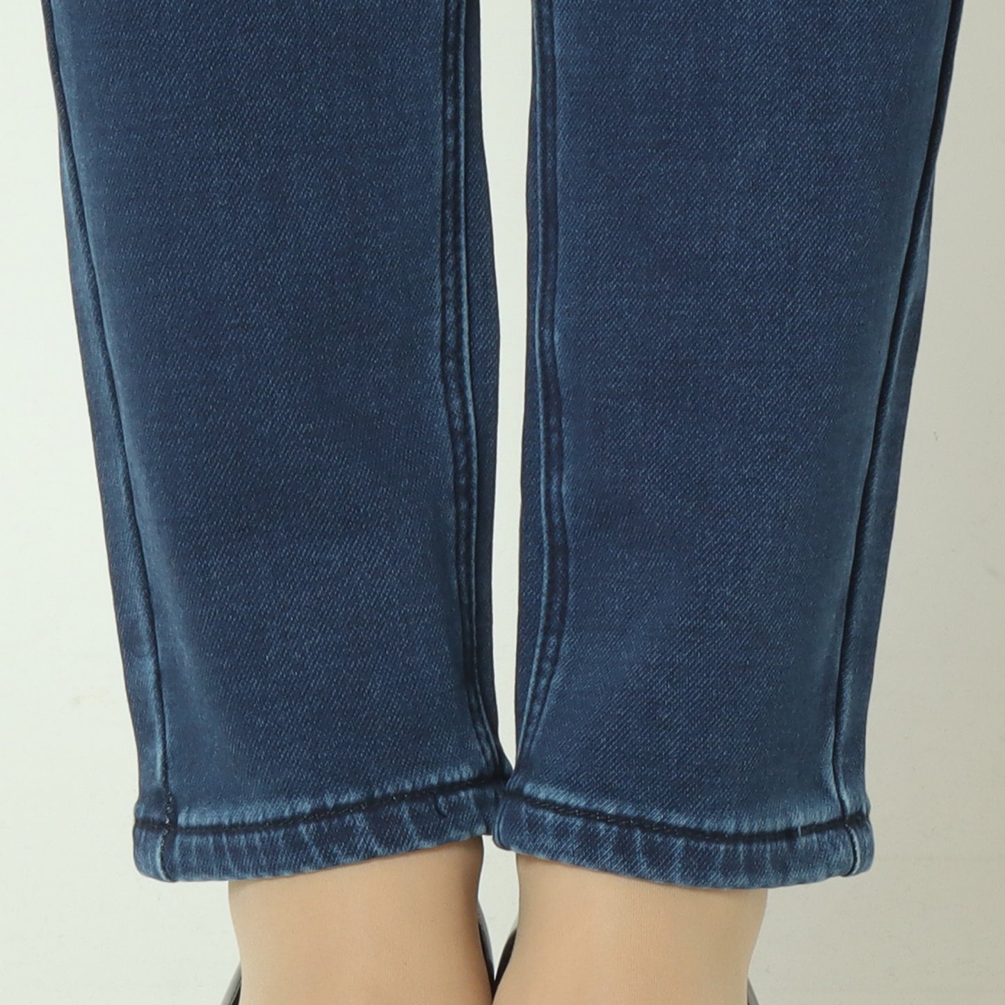 裏起毛ボーイフレンドカットデニム ベーシックブルー WKH002