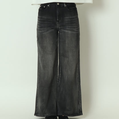 裏起毛ワイドカットデニム グレー  WKH005