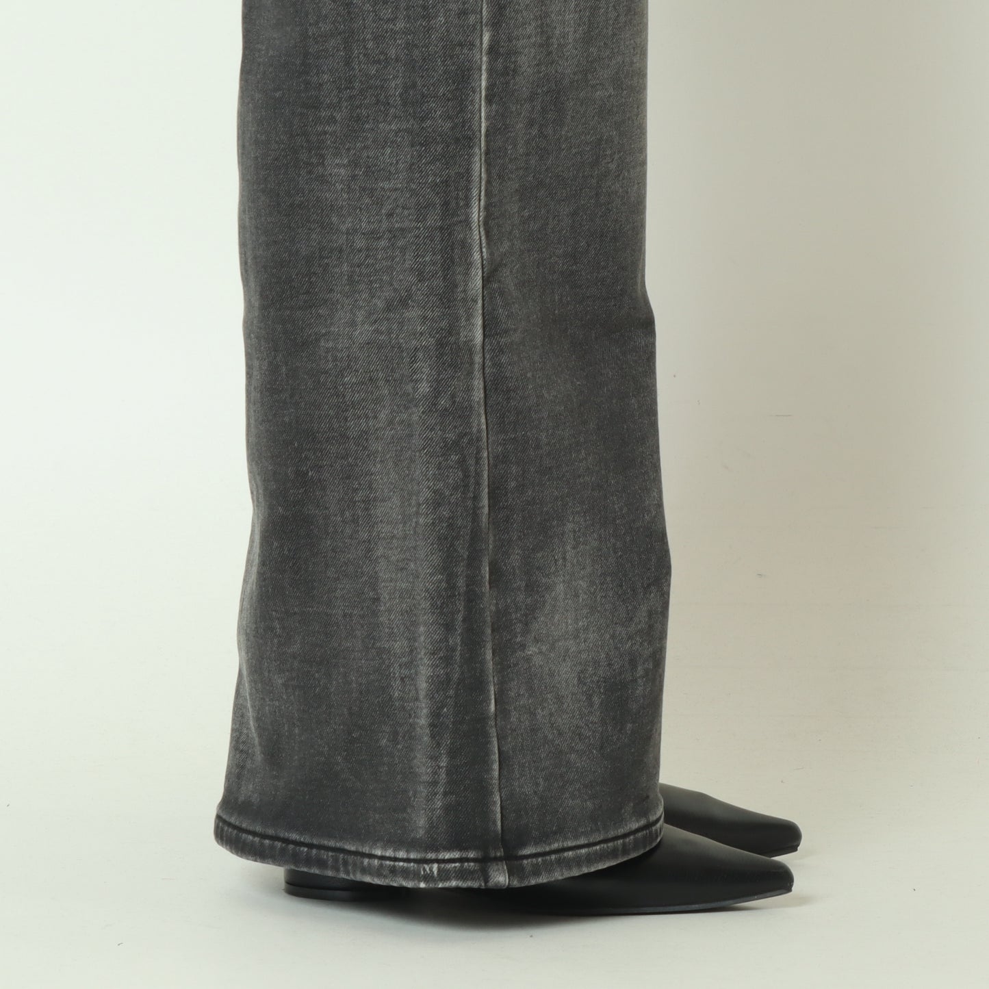 裏起毛ワイドカットデニム グレー  WKH005