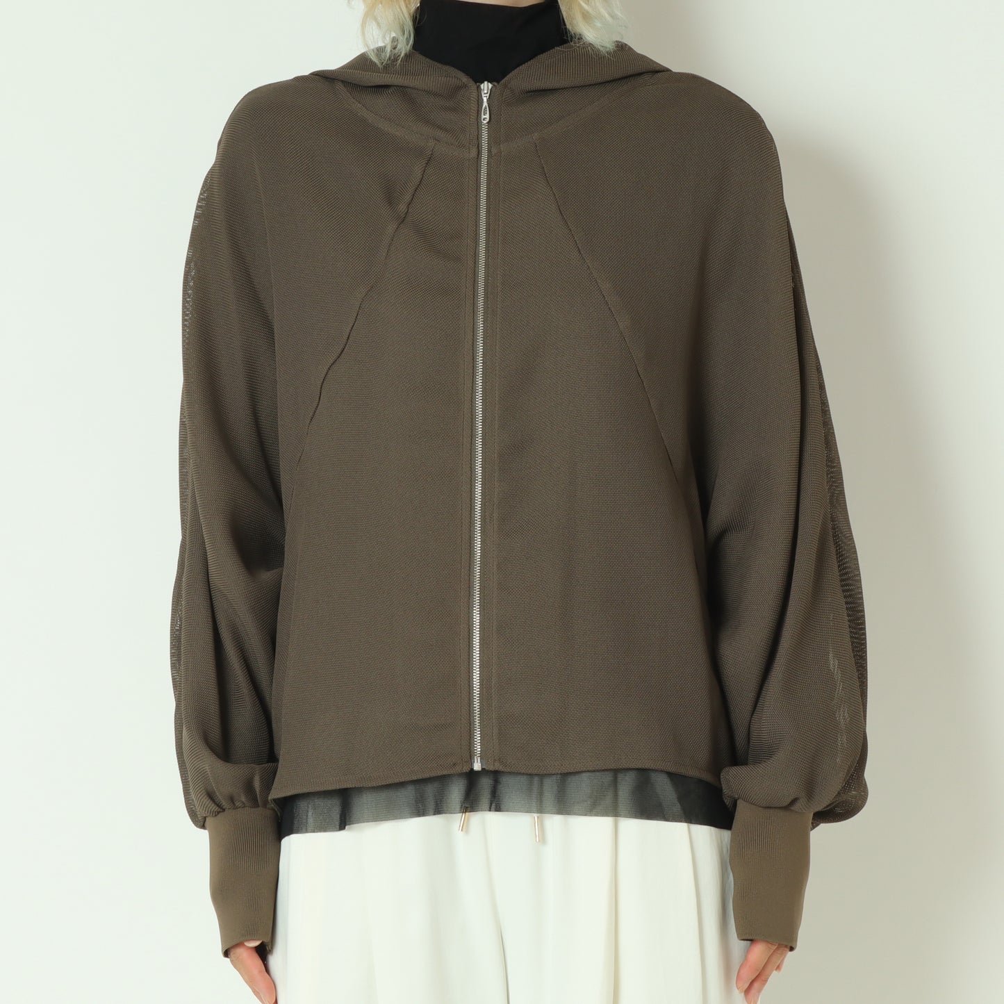 メッシュジップアップフーディー  55295132