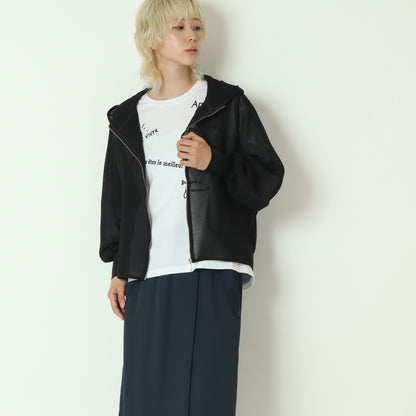メッシュジップアップフーディー  55295132