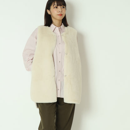 フェイクファームートンミドルジレ  55224501
