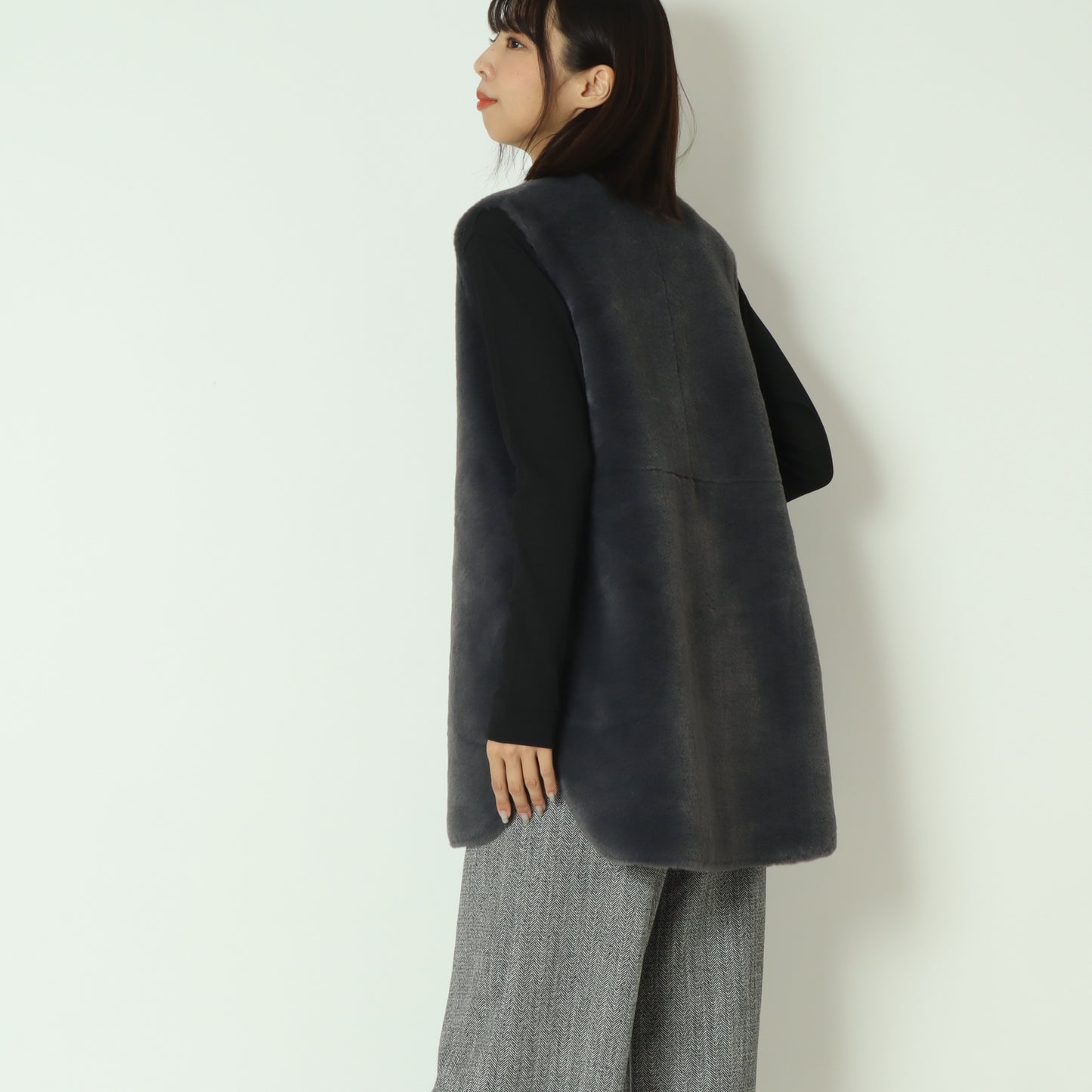 フェイクファームートンミドルジレ  55224501