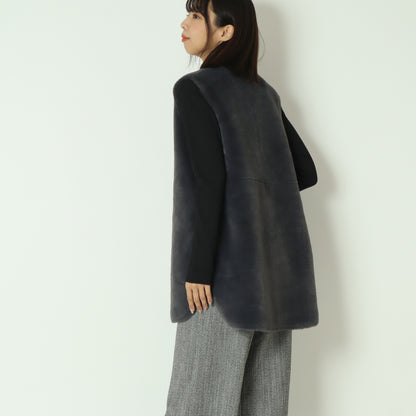 フェイクファームートンミドルジレ  55224501