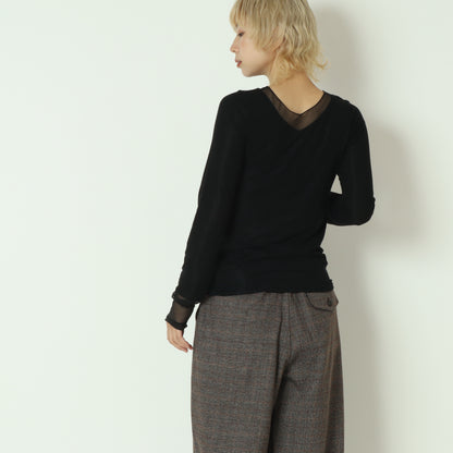 シアードッキング長袖カットソー  55095522