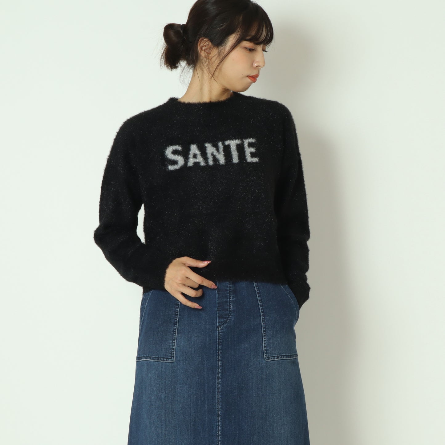 ラメシャギーロゴニット 55225509