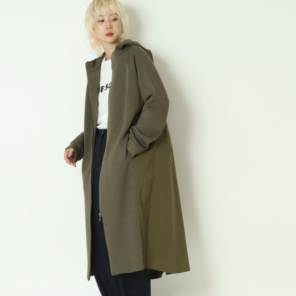 異素材ドッキングロングコート  55294043