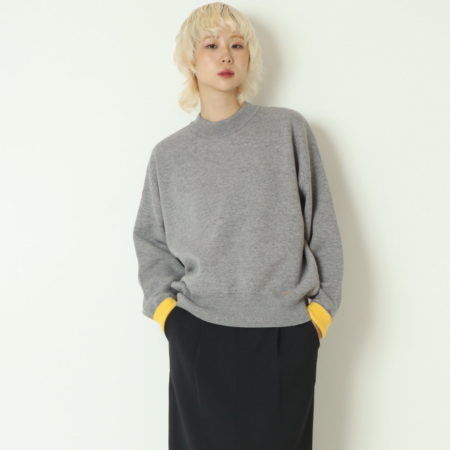 リバーシブルクルーネックニット　55225511