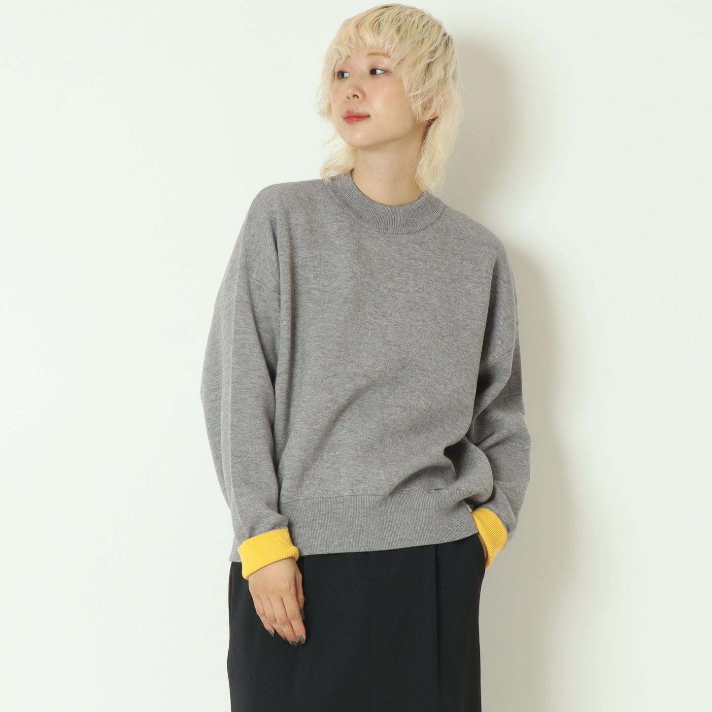 リバーシブルクルーネックニット　55225511