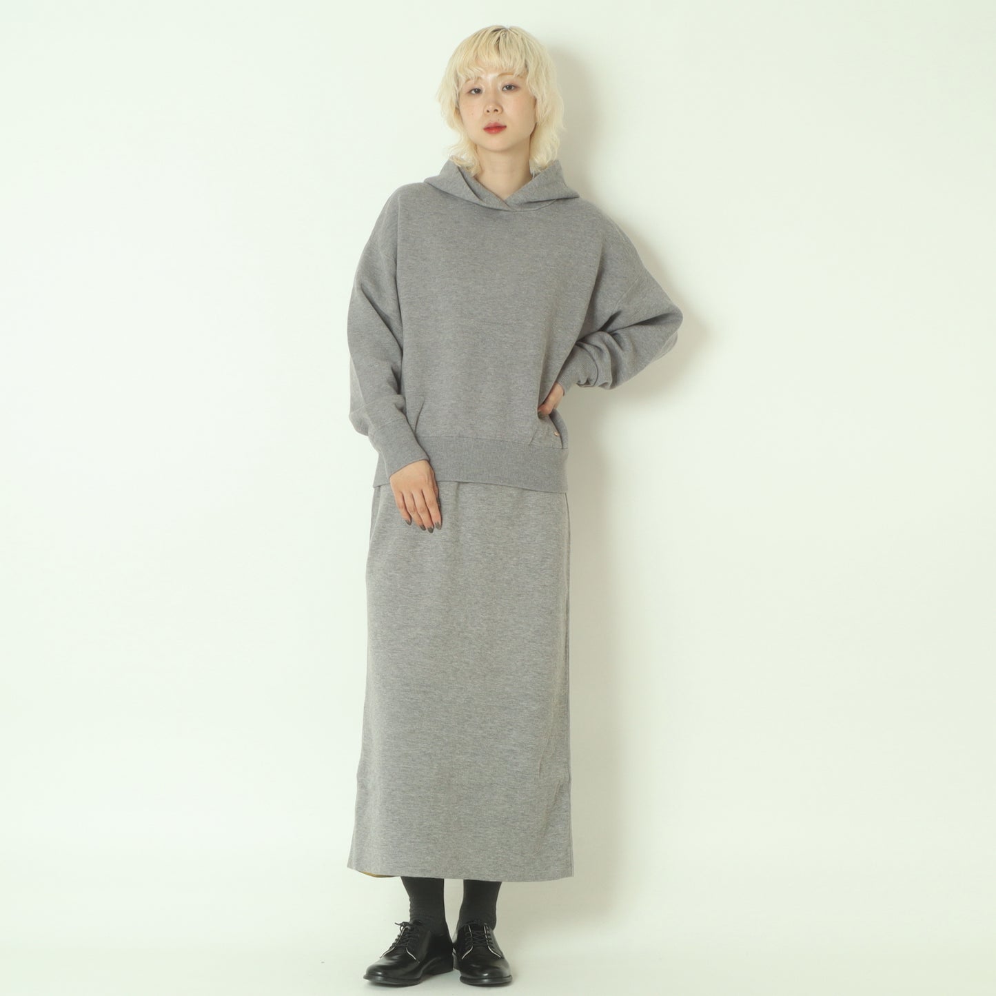 リバーシブルニットフーディー　55225555