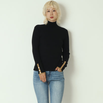 アクセントカラータートルネックニット  55225582