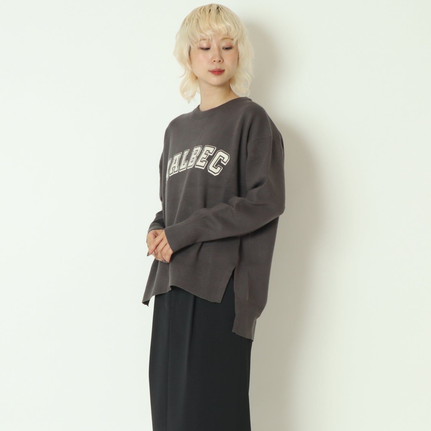 スウェットライクロゴニット 55225585