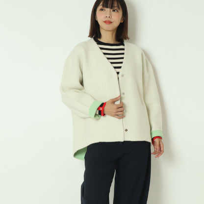 ドット釦Vネックカーディガン  55295006