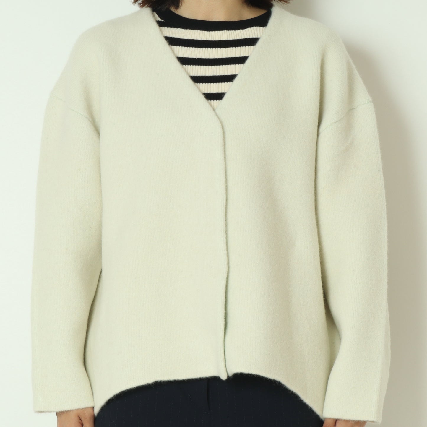 ドット釦Vネックカーディガン  55295006