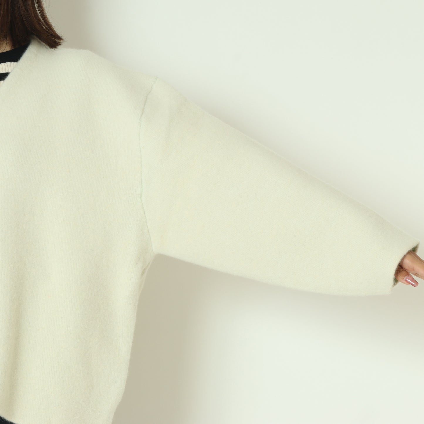 ドット釦Vネックカーディガン  55295006