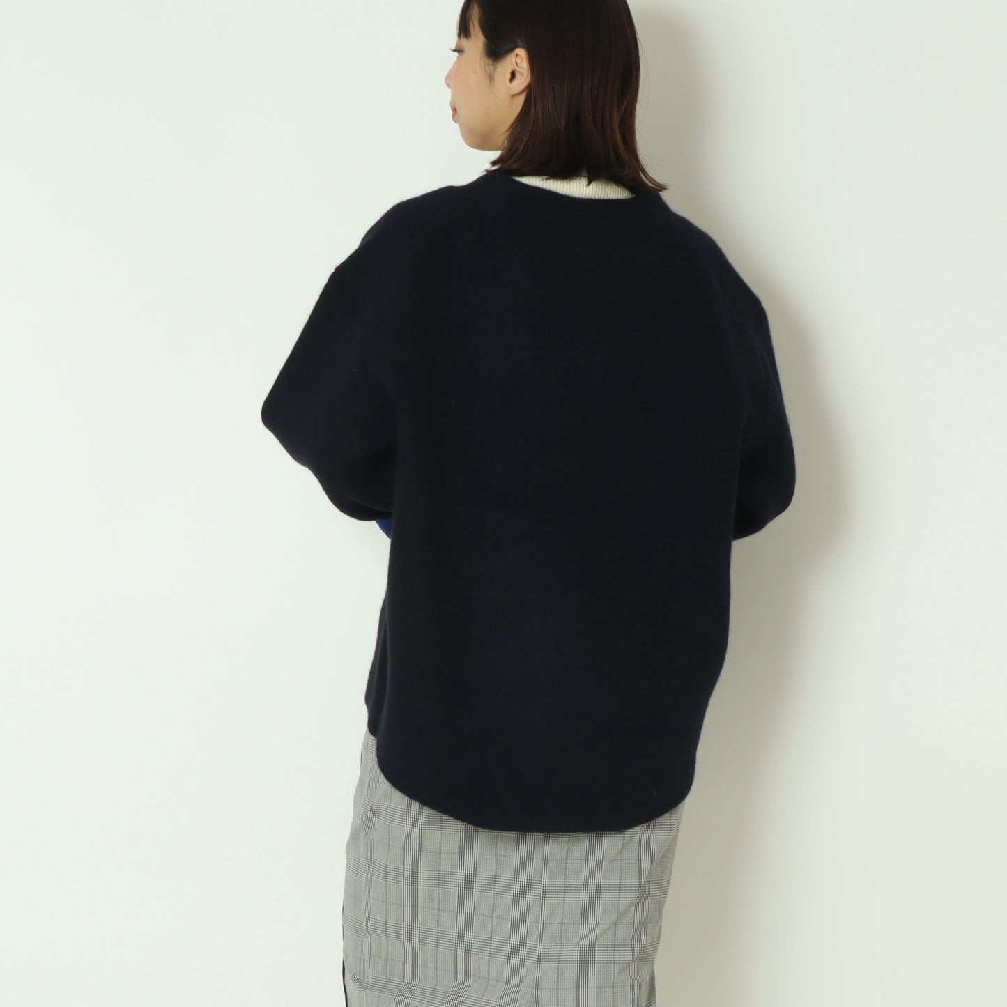 ドット釦Vネックカーディガン  55295006