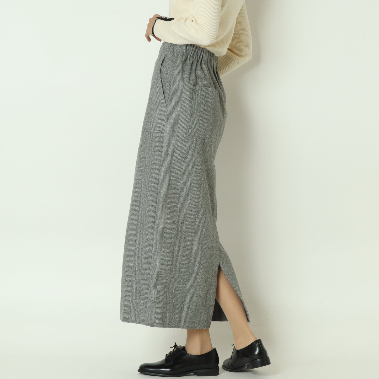 ウールレットロングスカート  55096503
