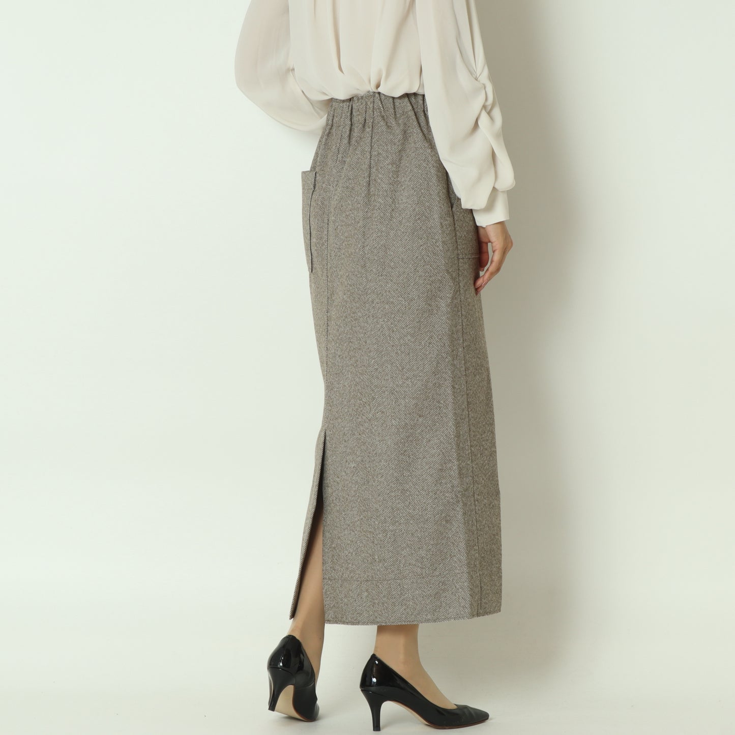 ウールレットロングスカート  55096503