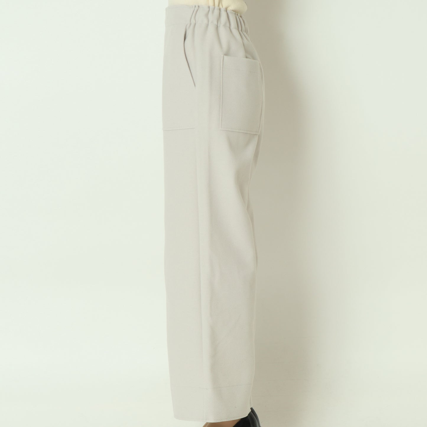ウールレットワイドパンツ  55096500