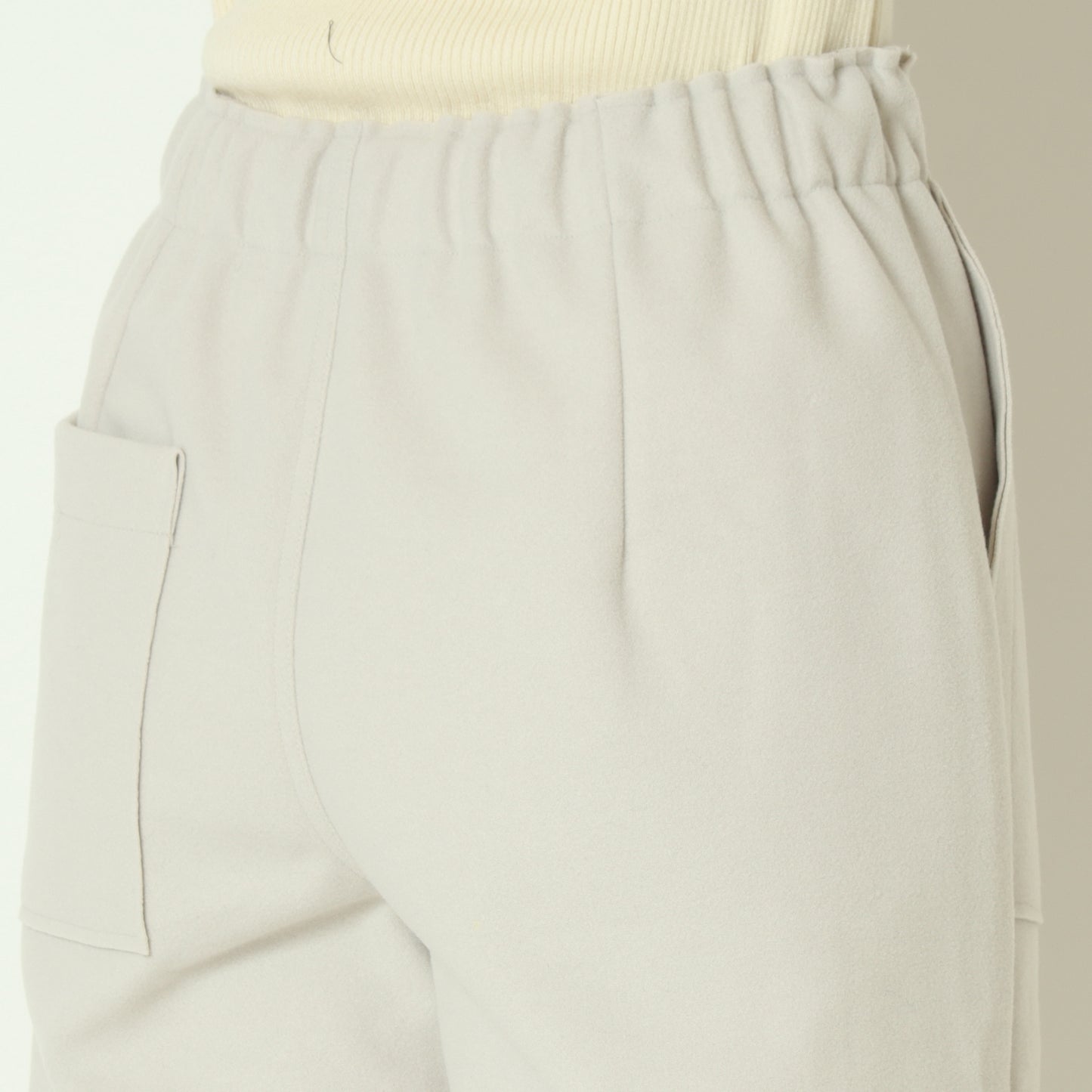 ウールレットワイドパンツ  55096500