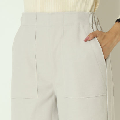 ウールレットワイドパンツ  55096500