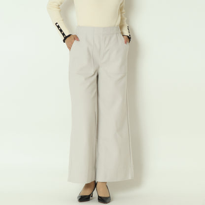 ウールレットワイドパンツ  55096500