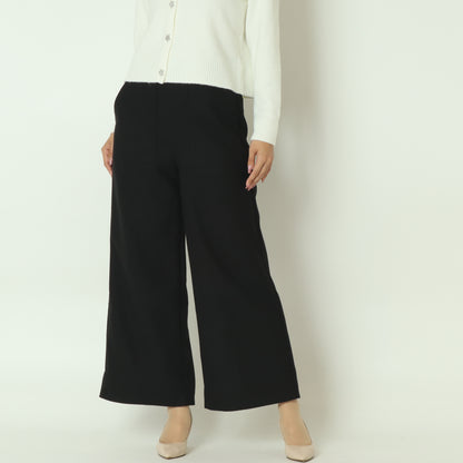 ウールレットワイドパンツ  55096500
