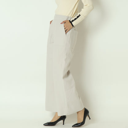 ウールレットワイドパンツ  55096500