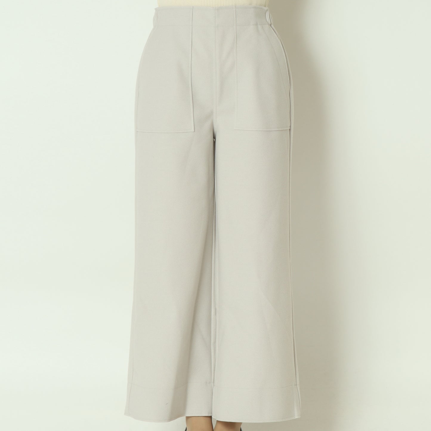 ウールレットワイドパンツ  55096500