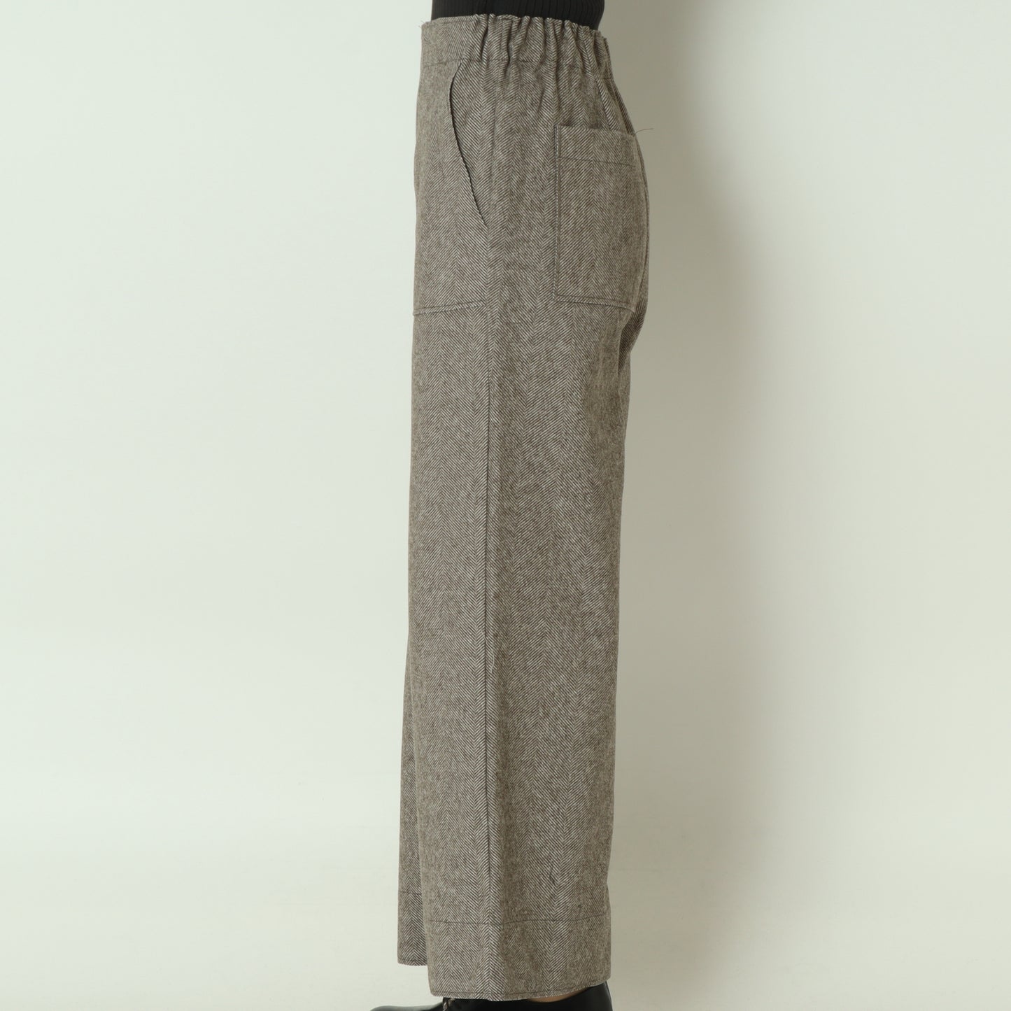 ウールレットワイドパンツ  55096502