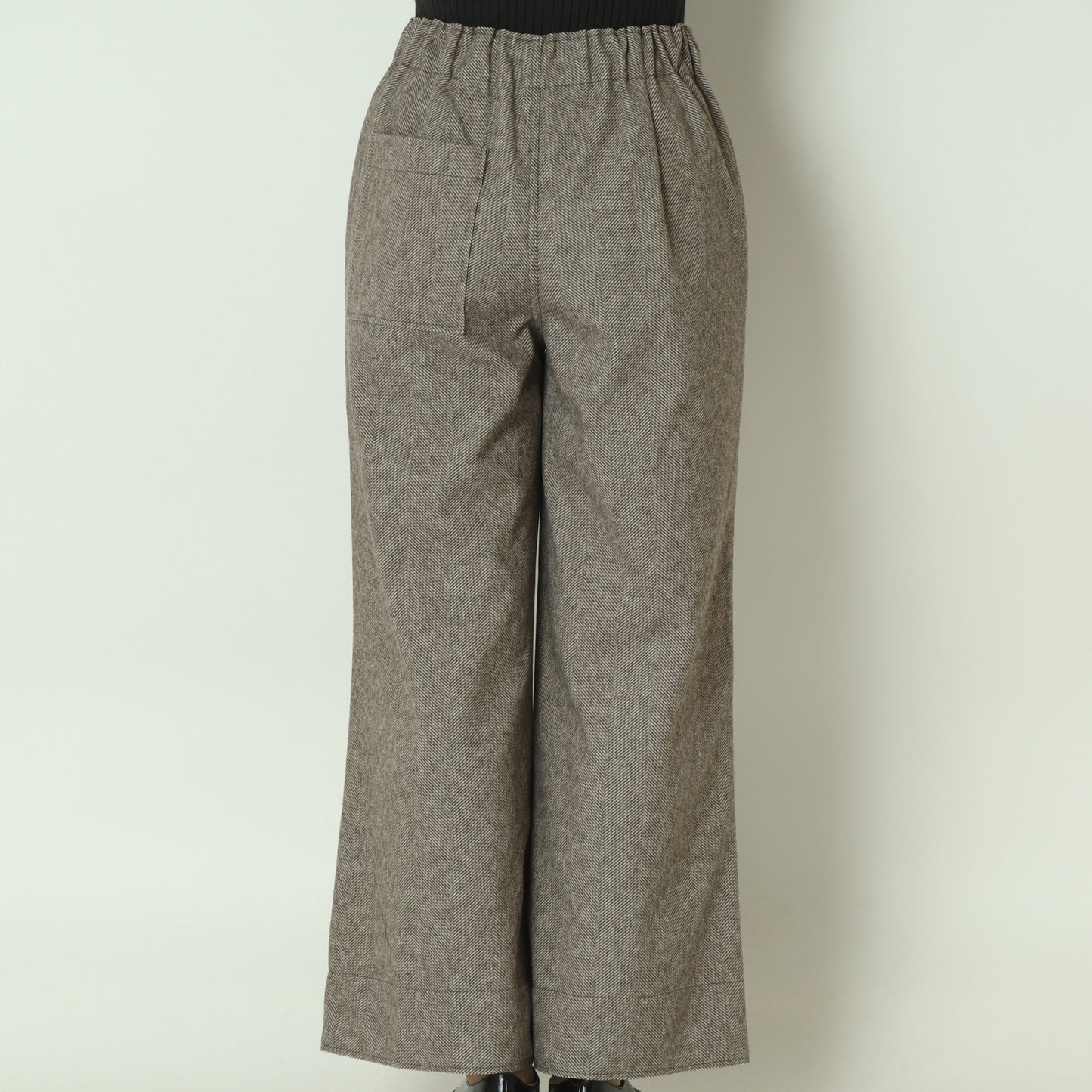 ウールレットワイドパンツ  55096502