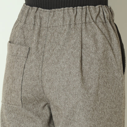ウールレットワイドパンツ  55096502