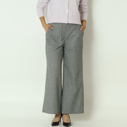ウールレットワイドパンツ  55096502