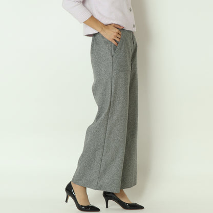 ウールレットワイドパンツ  55096502